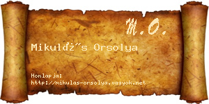 Mikulás Orsolya névjegykártya