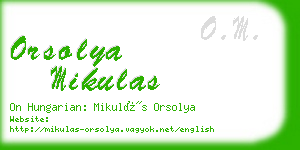 orsolya mikulas business card